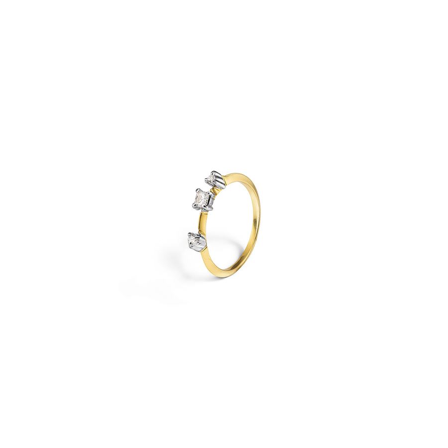 Anello 'Balance' con princess BALANCE | AN AU18G1PR 2TO CT.0,12+0,03+0,05